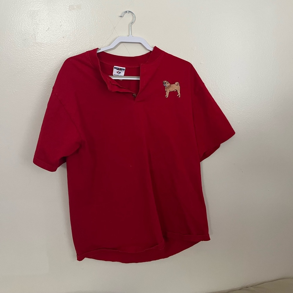 Jerzees Red Pug Shirt